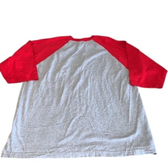 Pro Club Comfort Raglan Baseball Tee XL Red & Gray - Picture 6 of 8